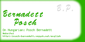 bernadett posch business card